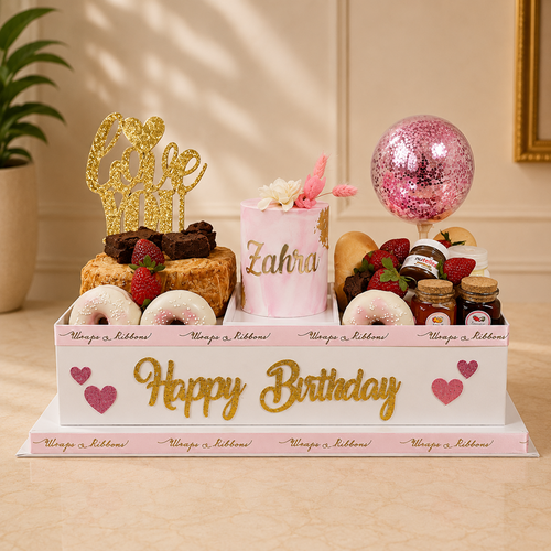 Big Breakfast Box with Cake – White Box