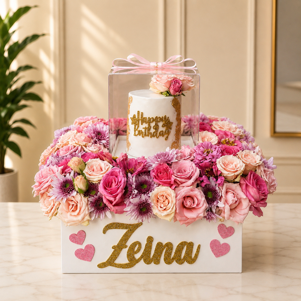 Cake & Flowers Package