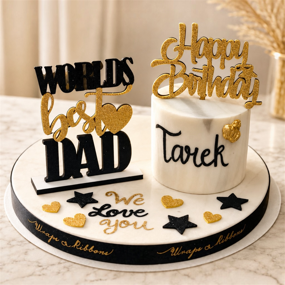 World's Best Dad & Cake