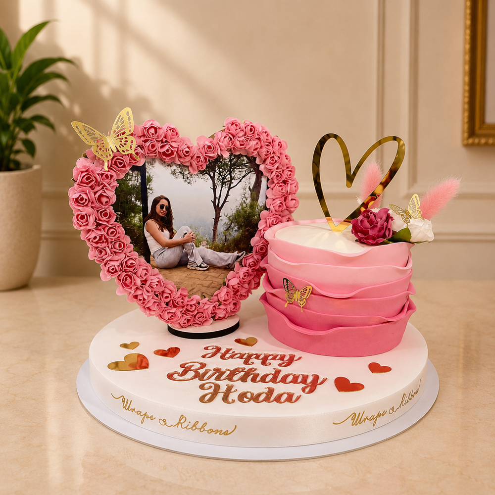 Picture Flower Heart & Cake