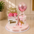 Mini Cake & Flowers Bundle – For Her