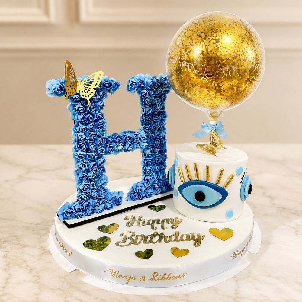 Evil Eye Cake – Flower Letter