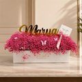 Pink Gypsophila Box with Customized Topper