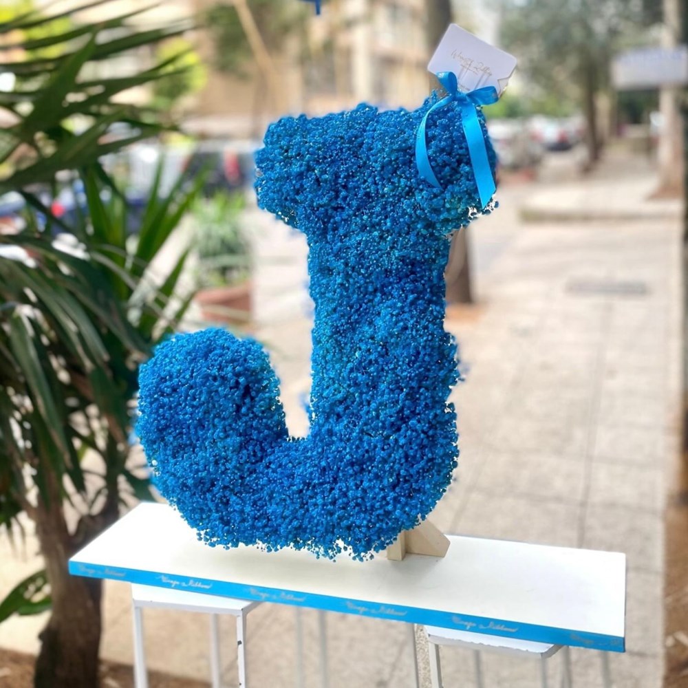Gypsophil Letter – Blue