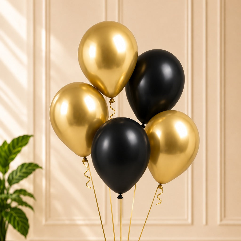 Black & Gold Balloons