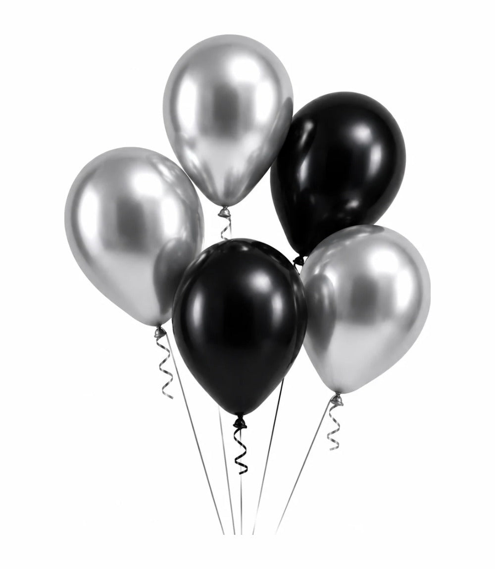 Black & Silver Balloons
