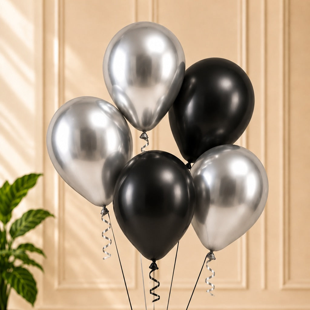 Black & Silver Balloons