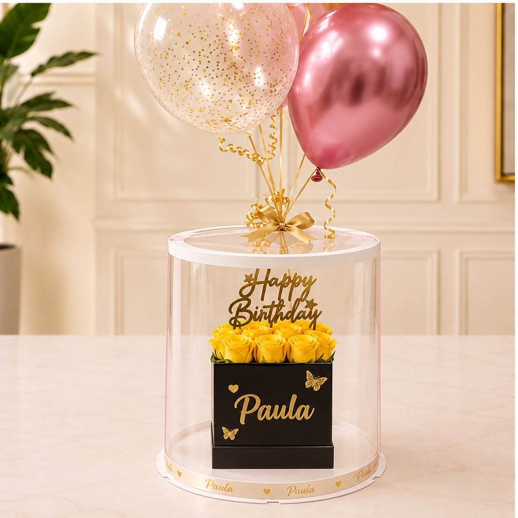 roses box medium – Black Yellow