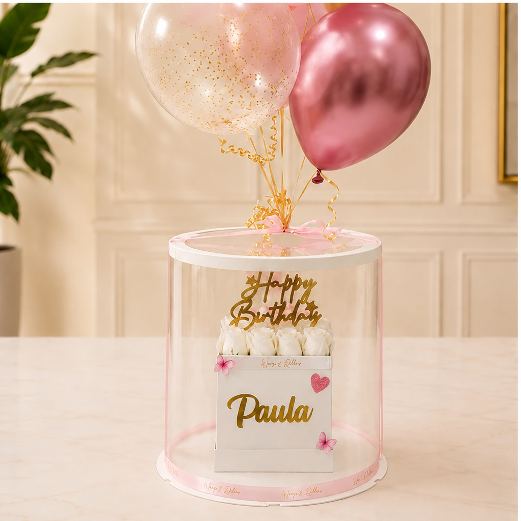 roses box medium – White White